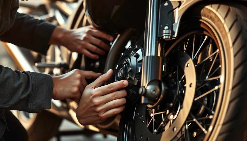 inspecting motorcycle wheels inspecting motorcycle wheels