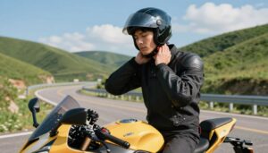 motorcycle rider neck pain relief